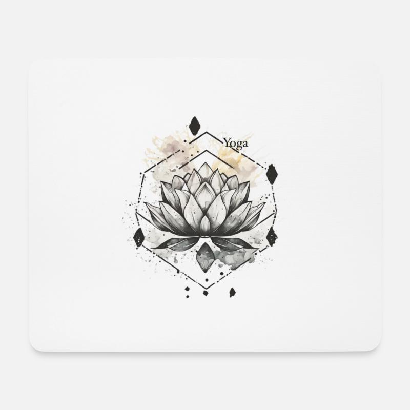 Yoga - Mousepad (Querformat) - Weiß