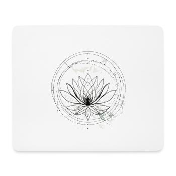 Lotus Mandala Black White - Mouse Pad (horizontal) - white - Front
