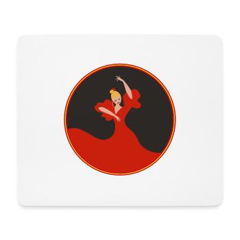 Danseur de flamenco 2 - Tapis de souris (format paysage) - blanc - Devant