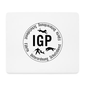 IGP Hundesport - Rund, schwarz - Mousepad (Querformat) - Weiß - Vorne