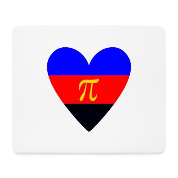 Polyamorie Pride Herzdesign - Mousepad (Querformat) - Weiß - Vorne
