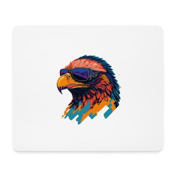 Majestic Soar: Retro Eagle T-Shirt - Mouse Pad (horizontal) - white - Front