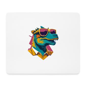 Dino Cool: Retro Ornithopods T-Shirt - Mouse Pad (horizontal) - white - Front