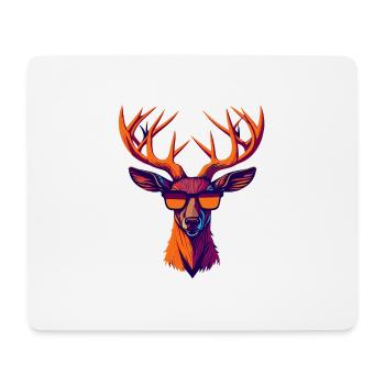 Retro Deer Revolt - Mouse Pad (horizontal) - white - Front