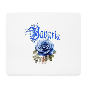 Bavaria Rose – Blaue Rose mit Schriftzug - Mousepad (Querformat) - Weiß - Vorne