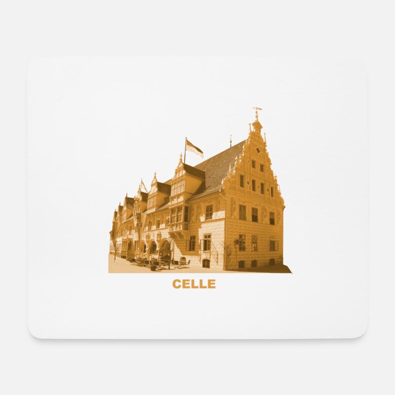 Celle Altes Rathaus Niedersachsen - Mousepad (Querformat) - Weiß