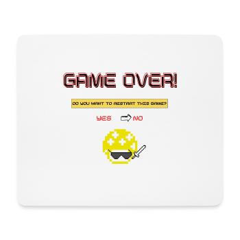 Pixel Art 8 Bit Retro Game Over - Mousepad (Querformat) - Weiß - Vorne
