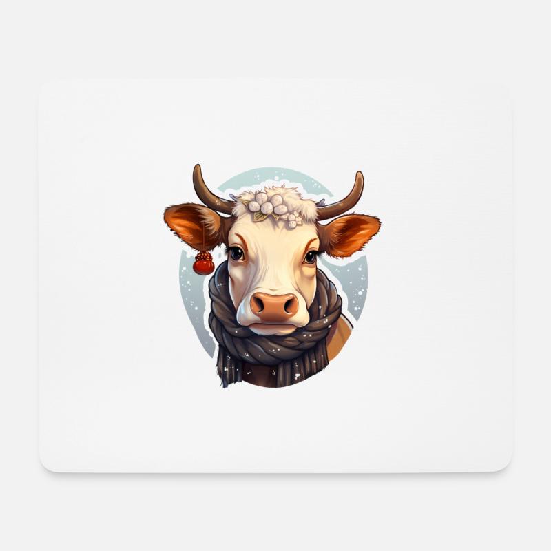 Weihnachten auf dem Land - Mousepad (Querformat) - Weiß