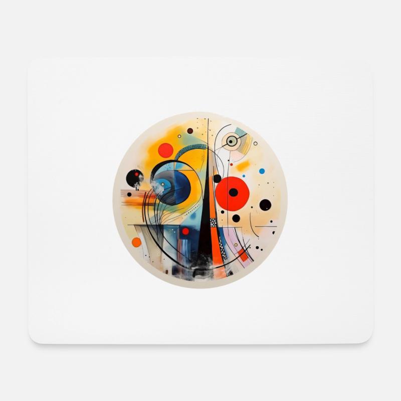 Art abstrait - Tapis de souris (format paysage) - blanc
