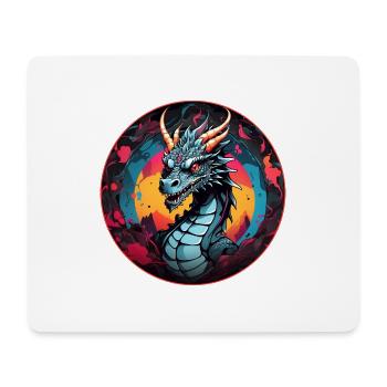 Feuerdrache Drachenportrait für Drachenfans Drache - Mousepad (Querformat) - Weiß - Vorne