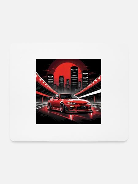 JDM Sportcar Tuning City Drift Highway Gift - Mouse Pad (horizontal) - white