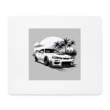 JDM Sportcar Tuning City Drift Highway Cadeau - Tapis de souris (format paysage) - blanc - Devant