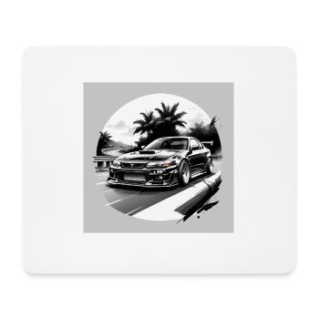 JDM Sportcar Tuning Voiture de ville Cadeau Autoroute - Tapis de souris (format paysage) - blanc - Devant