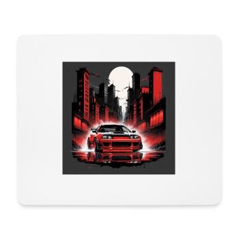 JDM Sportcar Tuning City Drift Cadeau Voiture - Tapis de souris (format paysage) - blanc - Devant