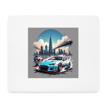 JDM Sportcar tuning Ville Highway Drift Cadeau - Tapis de souris (format paysage) - blanc - Devant