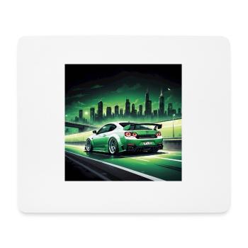 JDM Sportcar Tuning City Drift Gift Car - Mouse Pad (horizontal) - white - Front