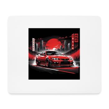 JDM Sportcar Tuning City Drift Night Gift - Mouse Pad (horizontal) - white - Front