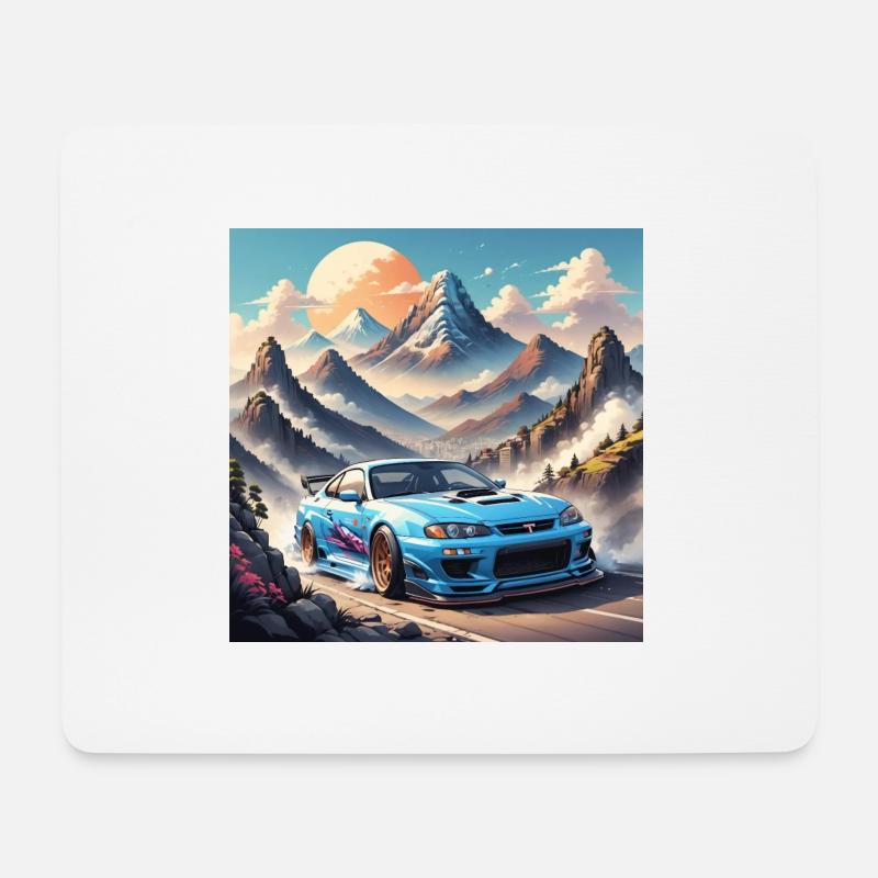 JDM Sportcar Tuning Driftcar Car Gift PS - Mouse Pad (horizontal) - white