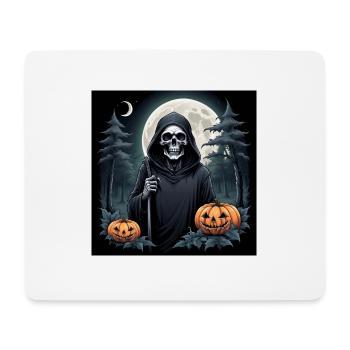 Sensenmann Kürbis Halloween Mond Kostüm Friedhof - Mousepad (Querformat) - Weiß - Vorne