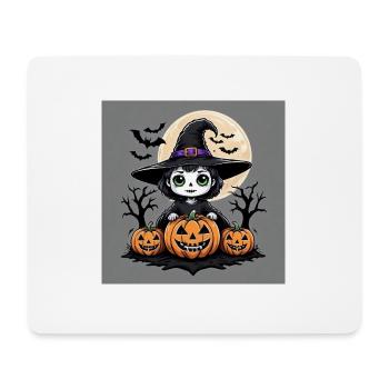Witch Ghost Halloween Pumpkin Bat - Mouse Pad (horizontal) - white - Front