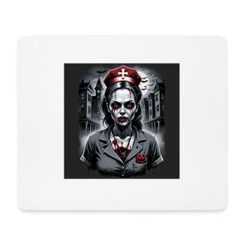 Zombie Nurse Halloween Cemetery - Tapis de souris (format paysage) - blanc - Devant