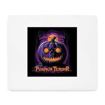 Halloween Kürbis Retro 90s Kostüm Gruselig - Mousepad (Querformat) - Weiß - Vorne