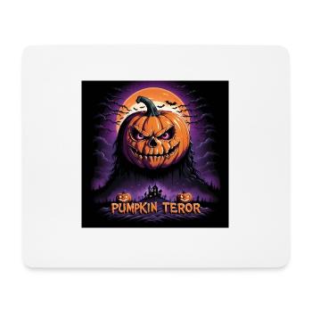 Halloween Kürbis Retro 90s Kostüm Gruselig - Mousepad (Querformat) - Weiß - Vorne