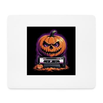 Halloween citrouille rétro des années 90 Costume effrayant - Tapis de souris (format paysage) - blanc - Devant