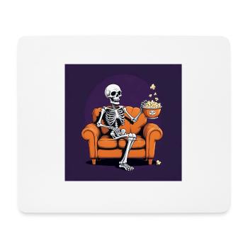 Skelett Coach Popcorn Halloween Geschenk Lustig - Mousepad (Querformat) - Weiß - Vorne