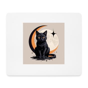 Katze Mond Halloween Geschenk Katzenliebe - Mousepad (Querformat) - Weiß - Vorne