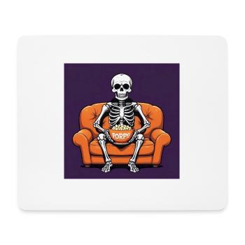 Skelett Coach Popcorn Halloween Geschenk Lustig - Mousepad (Querformat) - Weiß - Vorne