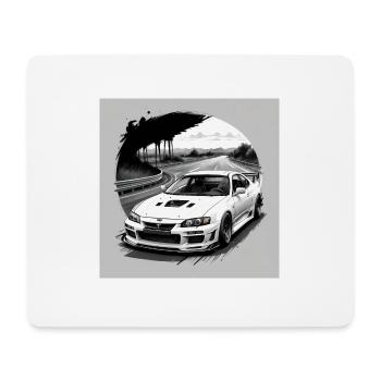JDM Sportcar Tuning Driftcar Car Gift PS - Mouse Pad (horizontal) - white - Front