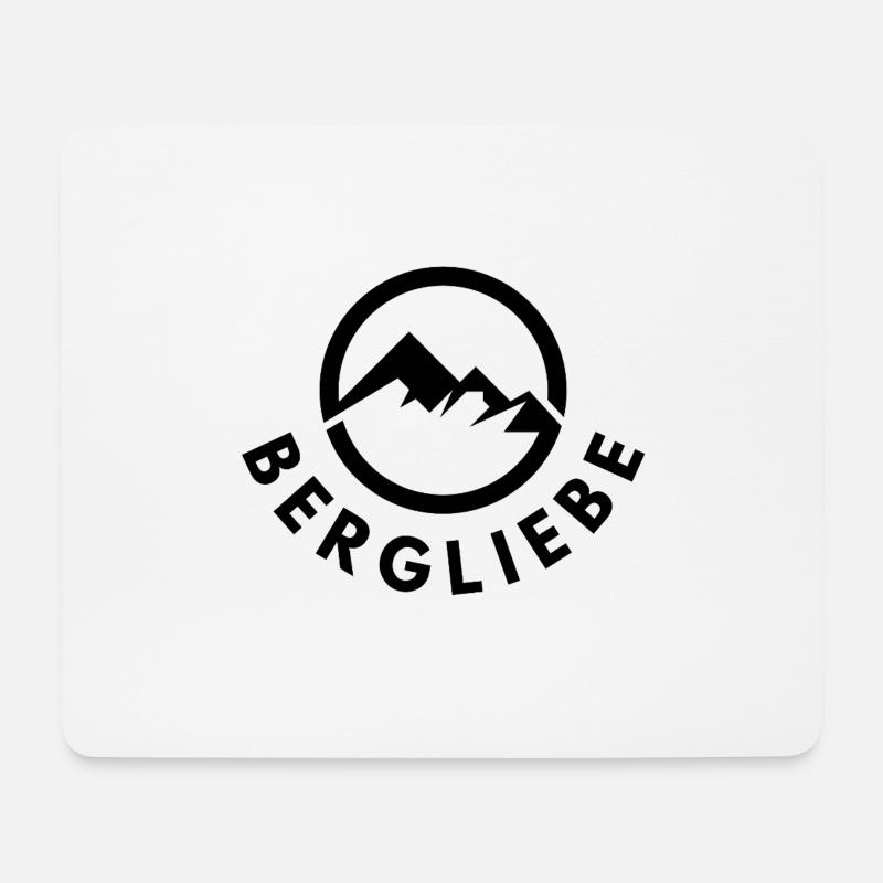 LIEBE FÜR BERGE - Mousepad (Querformat) - Weiß