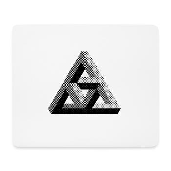 Optisches Illusions Design Dreieck - Mousepad (Querformat) - Weiß - Vorne