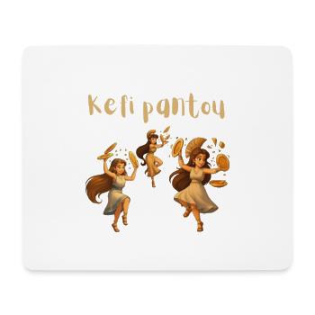 Kefi Pantou - Tapis de souris (format paysage) - blanc - Devant