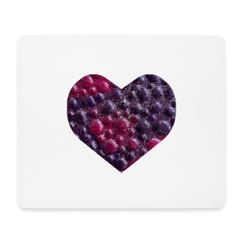 Herz mit Glitzer -handgemalt von Martina Eßer - Mousepad (Querformat) - Weiß - Vorne