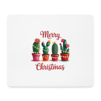 Kaktus Weihnachten Frohe Weihnachten - Mousepad (Querformat) - Weiß - Vorne