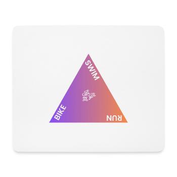 Triathlon Dreieck Gradient - Mousepad (Querformat) - Weiß - Vorne
