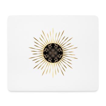 Golden Sun Mandala - Mouse Pad (horizontal) - white - Front