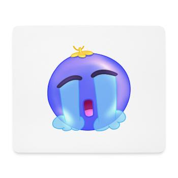 Sad Blue Purple Christmas Ball - Mouse Pad (horizontal) - white - Front