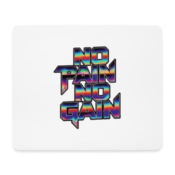 Regenbogen No Pain No Gain - Mousepad (Querformat) - Weiß - Vorne