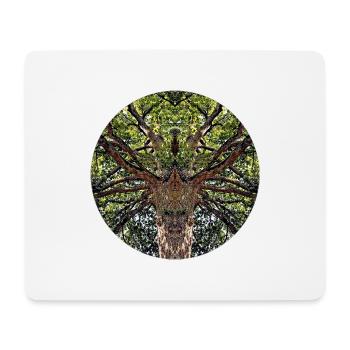 Créatures de la nature dans la cime des arbres - Tapis de souris (format paysage) - blanc - Devant