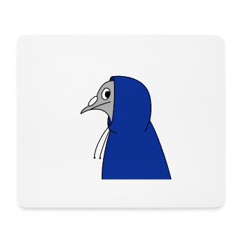 Pigeon in a Sweat – Illustration Urban Minimal - Tapis de souris (format paysage) - blanc - Devant