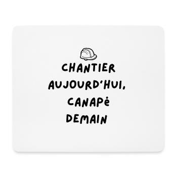 phrase chantier - Tapis de souris (format paysage) - blanc - Devant