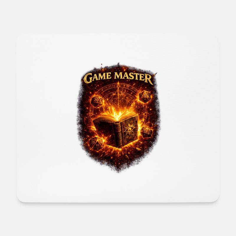 Game Master Fantasy RPG D20 Shirt - Mousepad (Querformat) - Weiß