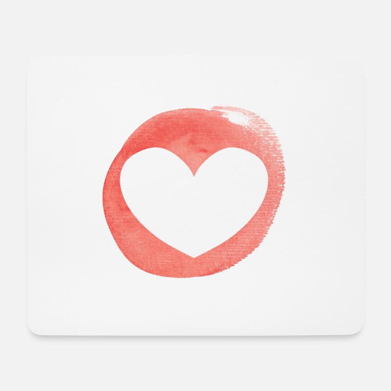 Heart - personalizable - Mouse Pad (horizontal) - white