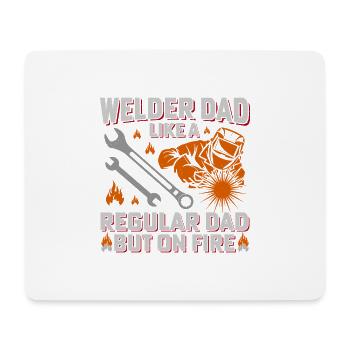 Schweißvater Feuer-Motiv Schweißer Vatertag - Mousepad (Querformat) - Weiß - Vorne