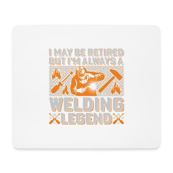 Welding Legend: Flames & Tools Welders - Mouse Pad (horizontal) - white - Front