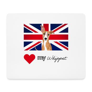 LUVMYWHIPPET (Black text, Vibrant) - Mouse Pad (horizontal) - white - Front