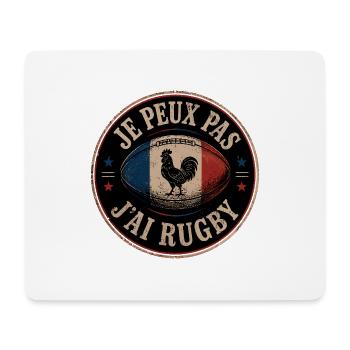 Je Peux Pas J'ai Rugby 2026 - Tapis de souris (format paysage) - blanc - Devant
